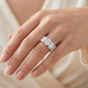12.50Ct Oval Moissanite Eternity Wedding Anniversary Women's Ring 14k Gold