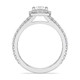 2Ct Cushion Halo Lab Grown Diamond Engagement Ring in 14k Gold