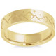 6mm 14k Yellow Gold Ring Nature Inspired Men's Wedding Band