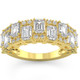 3Ct Emerald Cut Wedding Ring Anniversary Band 14k Gold Lab Grown