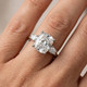Certified 6Ct Cushion Cut 3-Stone Diamond Engagement Ring 14k Gold Lab Grown