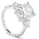 Certified 6Ct Cushion Cut 3-Stone Diamond Engagement Ring 14k Gold Lab Grown