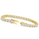 13 Ct. Round Cut Natural Diamond 14K Yellow Gold Round Cut Tennis Bracelet 7"