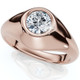 Mens Solitaire Round Diamond Ring 1Ct Anniversary Pinky Ring 14k Gold Lab Grown