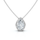 .50 - 2Ct Bezel Pear Shape Diamond Pendant 14k Gold Necklace 18" Lab Grown