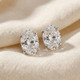 Oval Diamond Studs 14k Gold Lab Grown