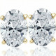 Oval Diamond Studs 14k Gold Lab Grown
