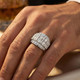 7Ct Men's Diamond Anniversary Ring 10k Gold Lab Grown