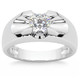 Men's 3/4Ct Solitaire Diamond Wedding Anniversary Ring 14k Gold Band Lab Grown