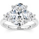 Certified 2 3/4Ct Oval & Heart Shape Diamond Engagement Ring Lab Grown 14k Gold