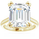 Certified 5Ct Emerald Cut Diamond Designer Engagement Ring Lab Grown 14k Gold