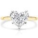3Ct 14k Gold Certified Lab Grown Heart Cut Diamond Engagement Ring