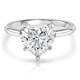 3.05Ct White Gold Certified Lab Grown Heart Cut Diamond Engagement Ring