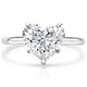 3.05Ct White Gold Certified Lab Grown Heart Cut Diamond Engagement Ring