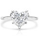 3Ct White Gold Certified Lab Grown Heart Cut Diamond Engagement Ring (G/VS2)