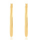 14k Yellow Gold 2mm Designer Hoops Women's Earrings 1" Tall 1.25grams