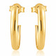 14k Yellow Gold 3mm Small Women's Hoop Earrings .5"  Tall 1 grams