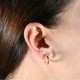 14k Yellow Gold 3mm Small Women's Hoop Earrings .5"  Tall 1 grams