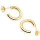 14k Yellow Gold 3mm Small Women's Hoop Earrings .5"  Tall 1 grams