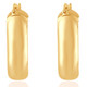 14k Yellow Gold 5.5mm Small Designer Hoops Women's Earrings 3/4" Tall 2.30grams