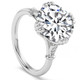 Certified 6.10Ct Round Diamond Platinum Engagement Ring Lab Grown