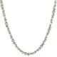 45Ct Fancy Diamond Multi Shape Tennis Necklace 14k Gold Lab Grown