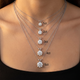 1 - 5 Ct Round Diamond 4-Prong Pendant 14k Gold Necklace Lab Grown