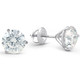Certified 4 Ct Lab Grown Diamond Martini Screw Back Studs 14k White Gold
