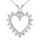 1/2Ct Diamond Heart Pendant Gold Necklace 18" Lab Grown