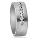 Men's Brushed Titanium 8mm Ring Moissanite Wedding Band