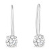 1 - 4 Ct Hoop Lever Back Diamond Studs Women's 14k Gold Earrings Lab Grown
