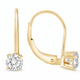1 - 4 Ct Hoop Lever Back Diamond Studs Women's 14k Gold Earrings Lab Grown