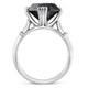 6 1/2Ct Black Diamond Engagement Ring 14k Gold