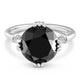 6 1/2Ct Black Diamond Engagement Ring 14k Gold