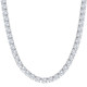 87.80Ct TW Diamond Tennis Necklace 14k White Gold 18" Lab Grown