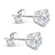 2 - 6 Ct TW Round Diamond Studs in 14k Gold Lab Grown Earrings