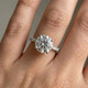 Certified 4 1/4Ct Diamond Engagement Ring 14k Gold Lab Grown With Sidestones