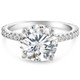 Certified 4 1/4Ct Diamond Engagement Ring 14k Gold Lab Grown With Sidestones