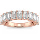 3.60Ct Emerald Diamond Diamond Wedding Anniversary Ring 14k Gold Lab Grown