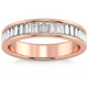 1Ct TW Baguette Diamond Channel Set Wedding Ring 14k Gold Lab Grown