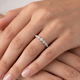 1 1/2Ct Diamond Single Prong Graduated Wedding Ring 14k Gold Band Lab Grown