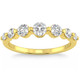 1 1/2Ct Diamond Single Prong Graduated Wedding Ring 14k Gold Band Lab Grown