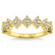 1/2Ct TW Round Cut Diamond Wedding Ring 14k Gold Stackable Band Lab Grown