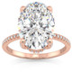 Certified 5.33Ct Oval Diamond Side Halo Engagement Ring 14k Gold Lab Grown