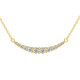 1/2Ct TW Diamond Graduated Bar Necklace 14k Gold Lab Grown Pendant 28mm