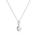 7mm Pearl Solitaire Pendant 14k Gold 18" Necklace 18mm Tall