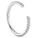 1/2Ct Pave Diamond Open Wedding Ring 14k Gold Stackable Band Lab Grown