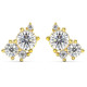 G/VS 2.50Ct Diamond Studs Bouquet Earrings 14k Gold Lab Grown 11.5mm G/VS 2.50Ct Diamond Studs Bouquet Earrings 14k Gold Lab Grown 11.5mm