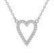 1/5Ct Diamond Heart Pendant 14k Gold 18" Necklace Lab Grown 1/2" 1/5Ct Diamond Heart Pendant 14k Gold 18" Necklace Lab Grown 1/2"