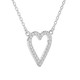 1/5Ct Diamond Heart Pendant 14k Gold 18" Necklace Lab Grown 1/2"